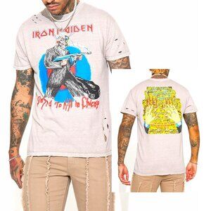 Iron Maiden Dressed To Kill in Chicago metal rock Official T-Shirt 2XL NWT